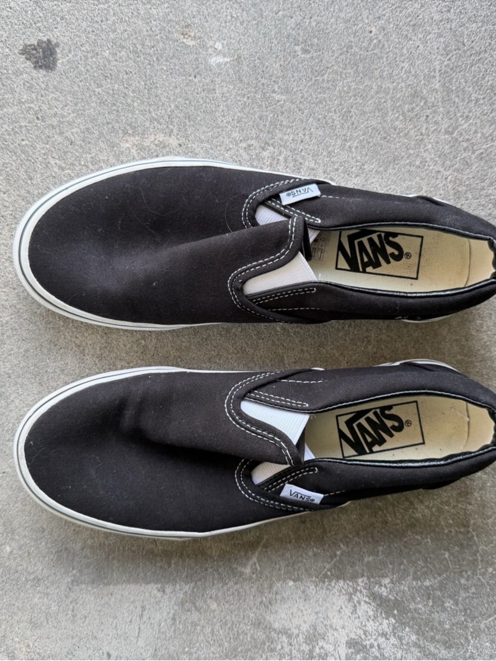 Vans Black Slip-On Canvas Loafers for Men